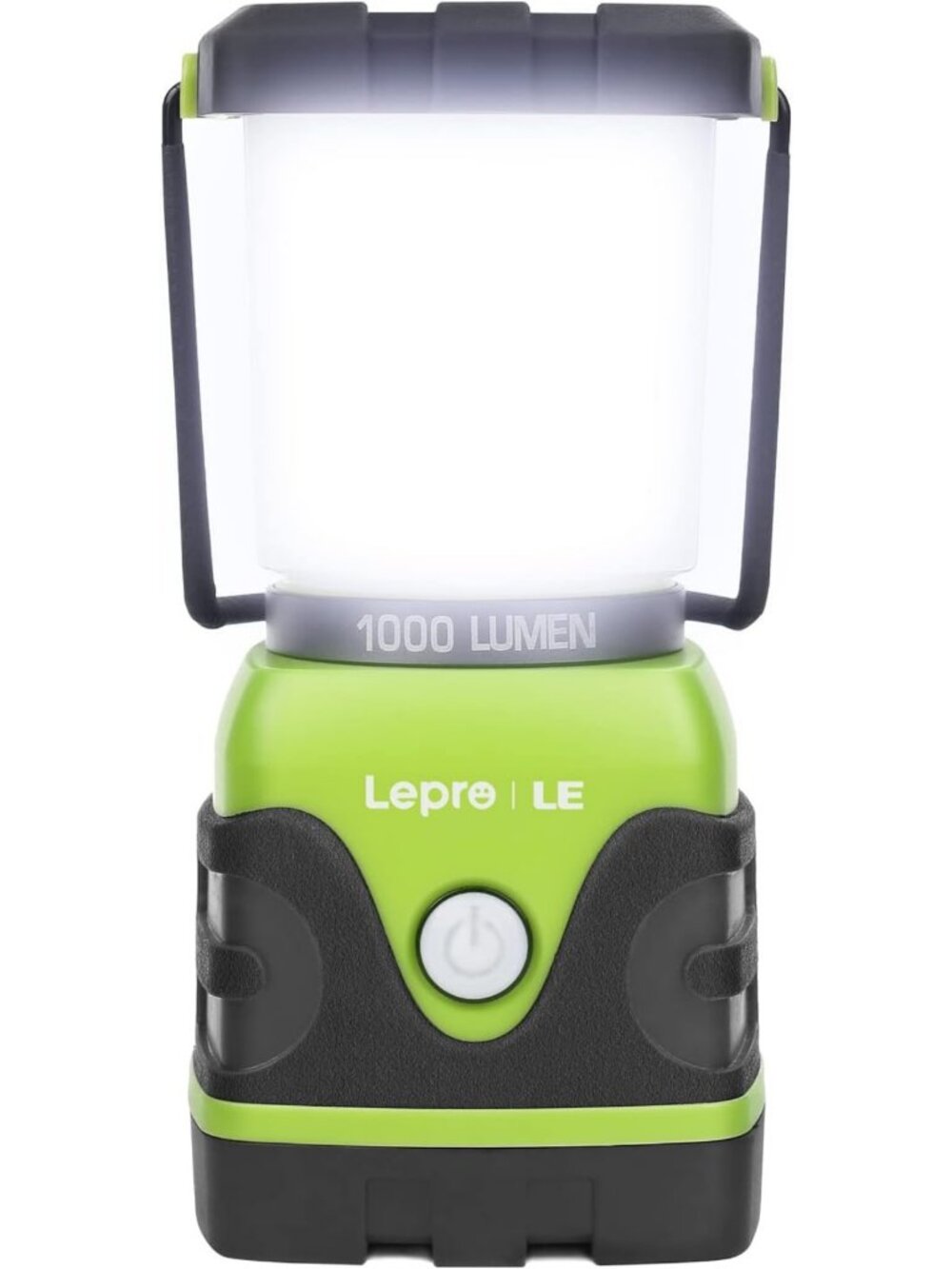 Bright 1000LM Battery-Powered LED Camping Lantern - 4 Light Modes, Green